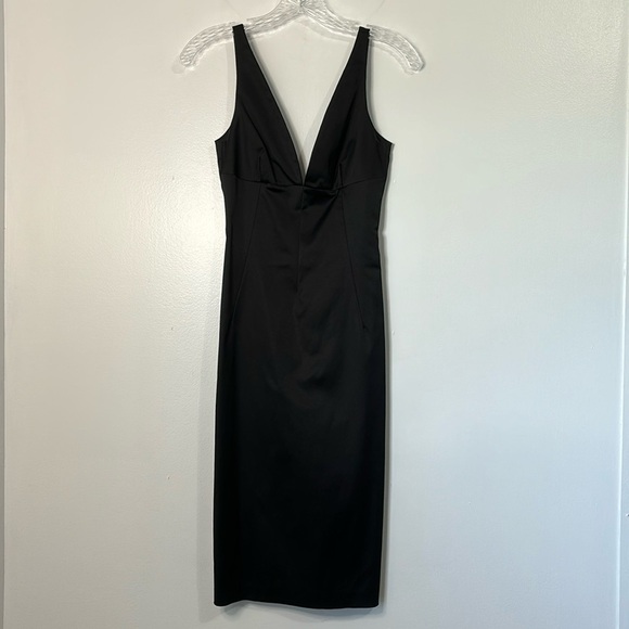 Dolce & Gabbana Black Sheath Midi Cocktail Dress Size 24 38 - Picture 1 of 10